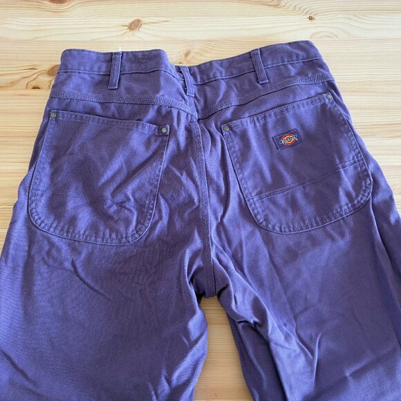 DICKIES W32/L32 Purple Double Front Duck Utility Pants - Canvas Carpenter Jeans - Picture 6 of 8